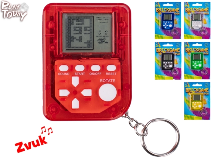 Mini Brickgame brelok do kluczy Play Today – retro kieszonkowa konsola do gier