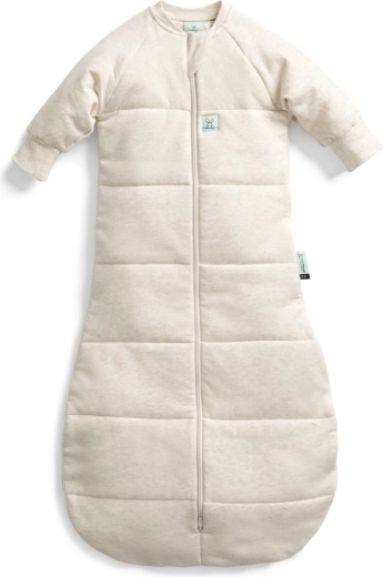 Ergopouch śpiworek z rękawami z organicznej bawełny jersey Oatmeal Marle 3,5 TOG (8–24 mies.)