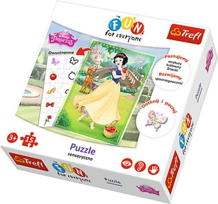 Puzzle sensoryczne Królewna Śnieżka – 15 elementów