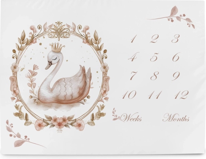 Ceba Baby mata do zdjęć kamieni milowych Basic glamour style 92 × 72 cm