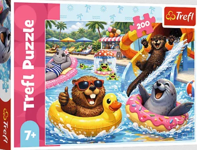 Puzzle Trefl Bobry w basenie 200 elementów