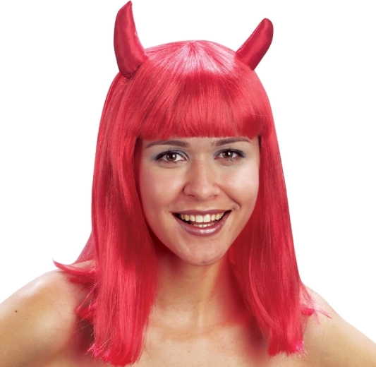 Peruka diablicy czerwona dla dzieci