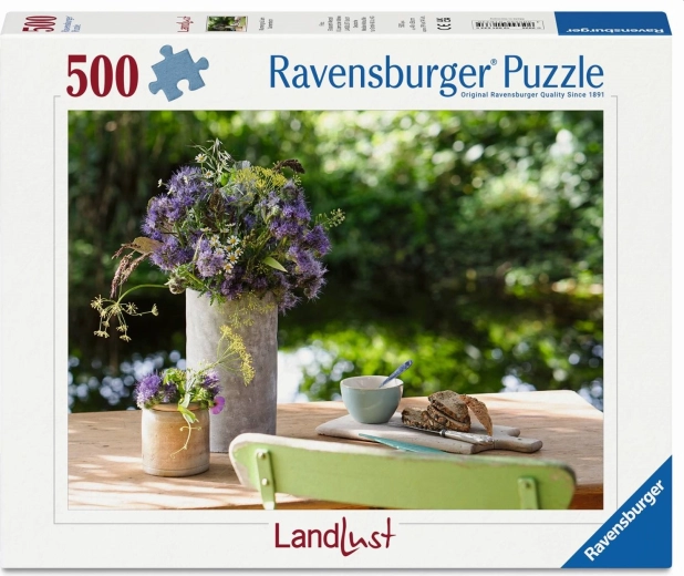 Puzzle Ravensburger LandLust: Kwiaty na stole (500 elementów)