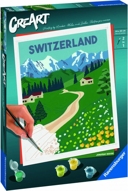 CreArt Jungfrau Region – malowanie po numerach dla dzieci i nastolatków