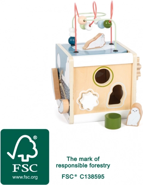 Small foot kostka motoryczna arctic z drewna FSC