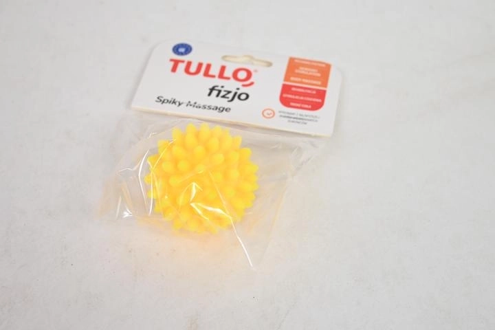 Fizjo rehabilitacyjna piłeczka do masażu „jeżyk” 5,4 cm żółta