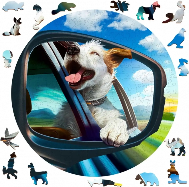 Drewniane puzzle Wesoły pies 250 elementów WOODEN CITY