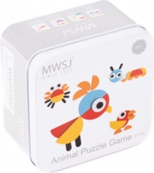 MWSJ tangram zwierzątka w metalowym pudełku