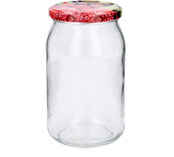 Szklane słoiki do przetworów 900 ml z wieczkami 82 mm – zestaw 8 szt.