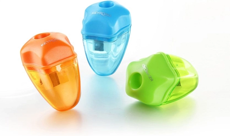 Temperówka z pojemnikiem KEYROAD Star, plastik, mix kolorów