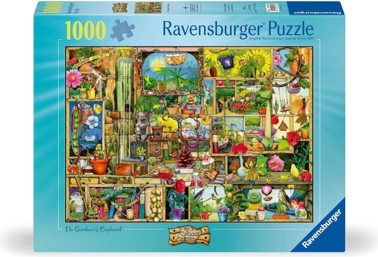 Puzzle Ravensburger Curious Cupboards 3: Szafka ogrodnika (1000 elementów)