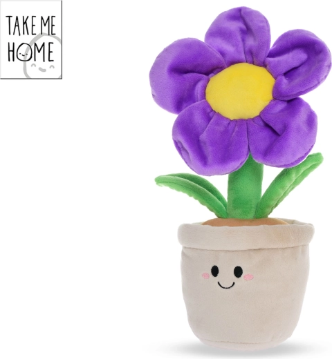 Fioletowy pluszowy kwiatek w doniczce Take Me Home 30 cm