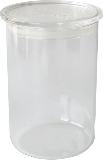 Szklany pojemnik z plastikową pokrywką 0,96 × 14,5 cm