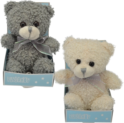 Pluszowy miś z kokardką 12 cm, różne kolory
