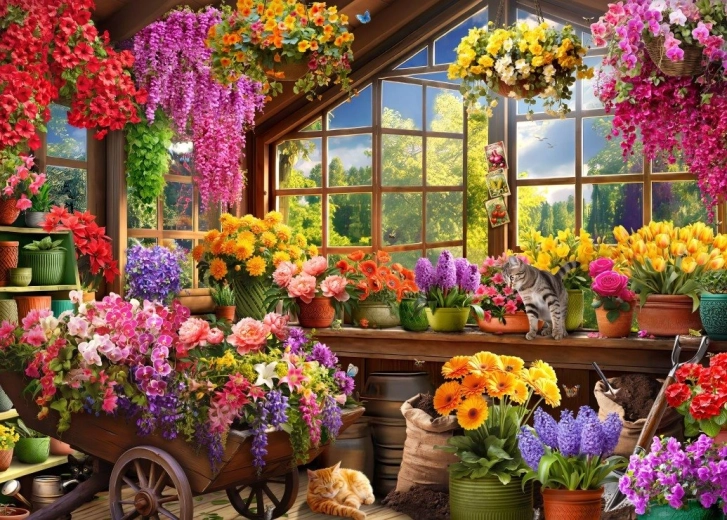 Bluebird puzzle Szklarnia 500 elementów