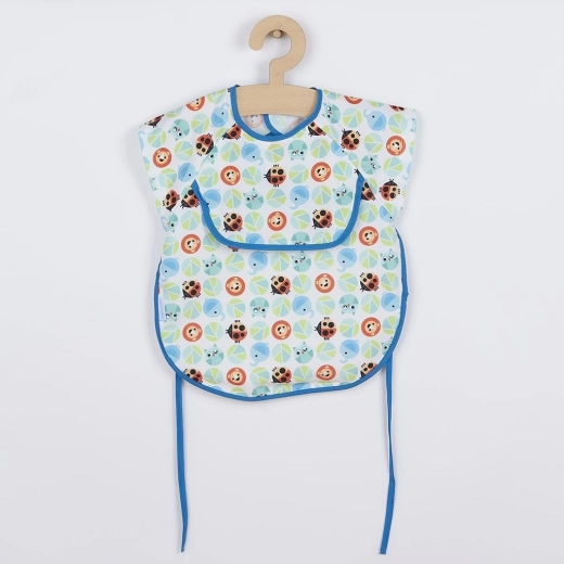 Dziecięcy śliniak–fartuszek New Baby 42 × 35 cm niebieski