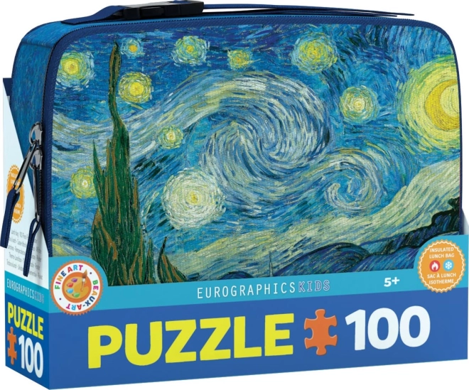 Puzzle w pudełku śniadaniowym – Gwiaździsta noc 100 elementów EUROGRAPHICS