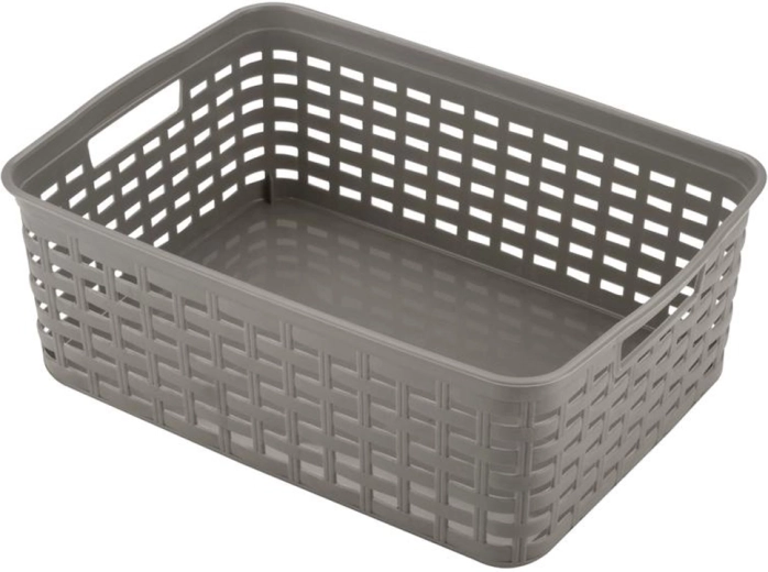 Plastowy koszyk do przechowywania HEIDRUN 39 × 29 × 13 cm, mix kolorów