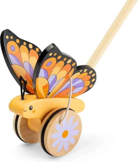 Bigjigs Toys drewniany pchacz motylek