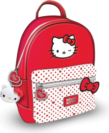 Hello Kitty dziecięcy plecak w czerwone kropki