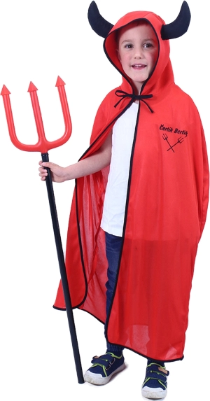 Dziecięca karnawałowa peleryna diabełek