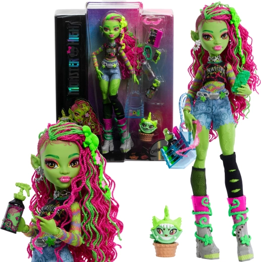Lalka Monster High Venus McFlytrap z kotką Chewlian