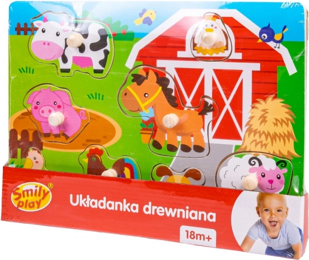 Drewniane puzzle z uchwytami