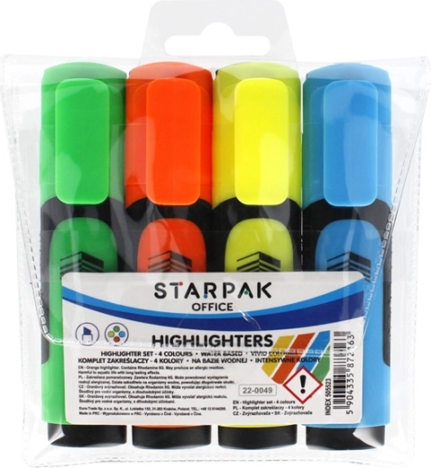 Zestaw zakreślaczy STARPak w 4 kolorach