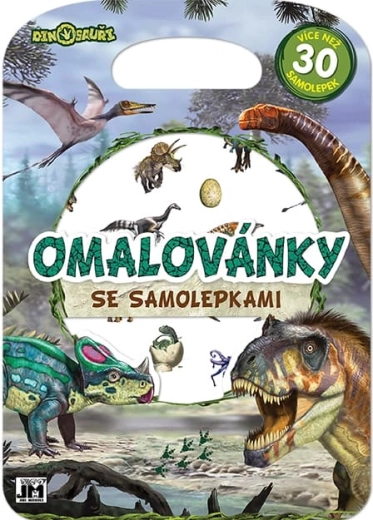 Kolorowanki z naklejkami: dinozaury
