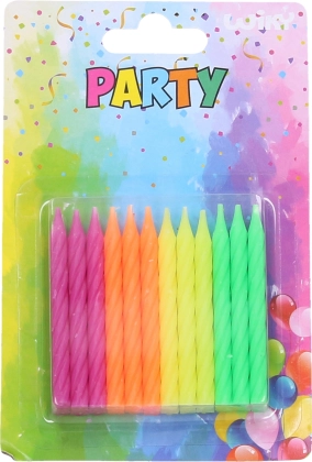 Neonowe świeczki 24 szt.