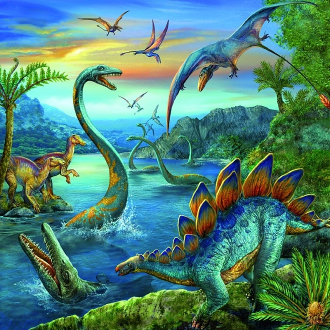 Ravensburger puzzle Fascynacja dinozaurami 3x49 elementów