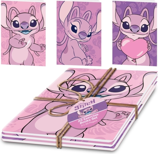 Zestaw zeszytów A5 Lilo i Stitch Angel (3 szt.)