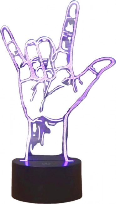 Lampka na stolik nocny LED w kształcie ręki 3D