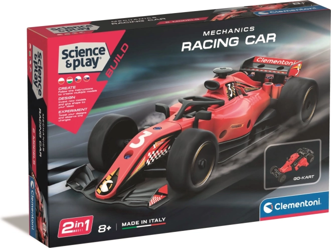 Clementoni Science & Play mechaniczne laboratorium – Formuła 1 2w1