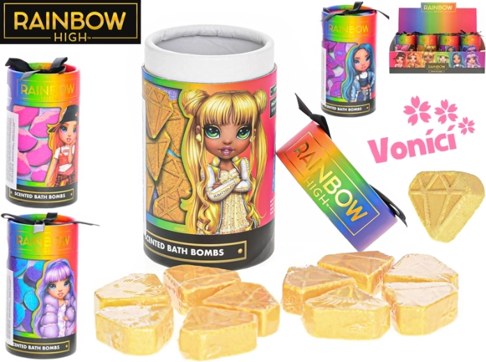Rainbow High – kule do kąpieli zapachowe, 10 szt. w tubie, mix kształtów