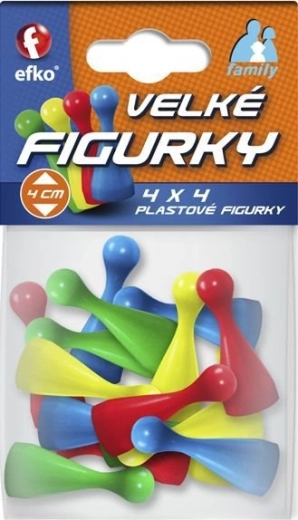 Efko Family duże kolorowe pionki do gier planszowych – 16 szt.