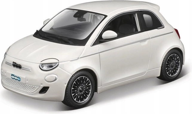 Model Fiat 500E 2023 biały w skali 1:24