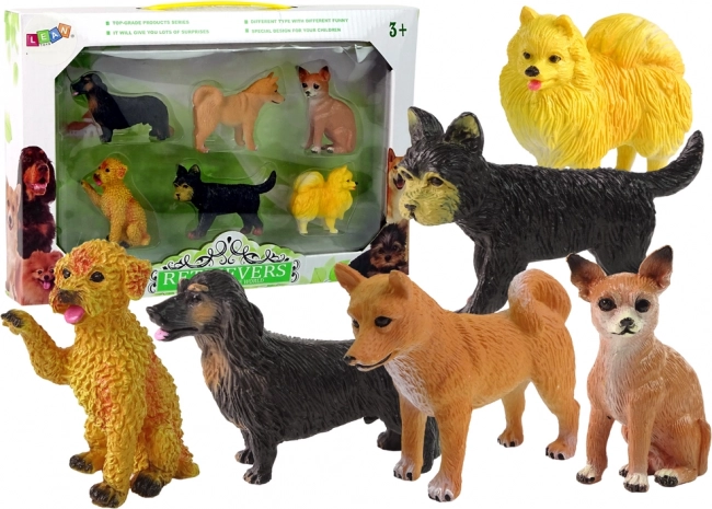Zestaw 6 figurek psich ras Famous Dog of the World