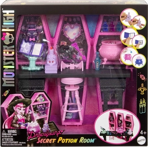 Monster High tajna komnata z eliksirami Draculaury i akcesoriami