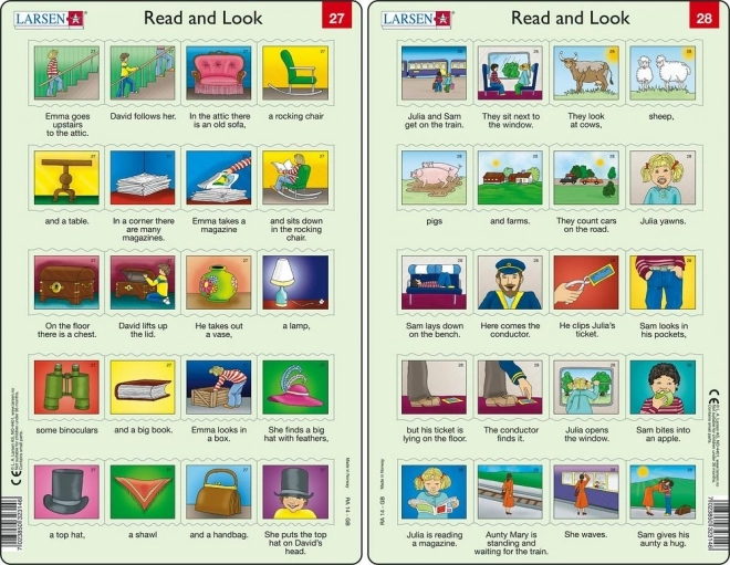 Puzzle język angielski – dłuższe zdania, 20 elementów