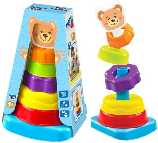 Klocki piramida Miś dla najmłodszych dzieci