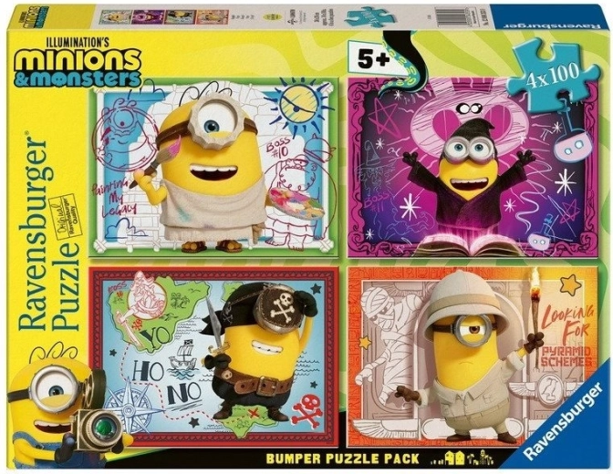 Puzzle Ravensburger Minionki i potwory 4x100 elementów