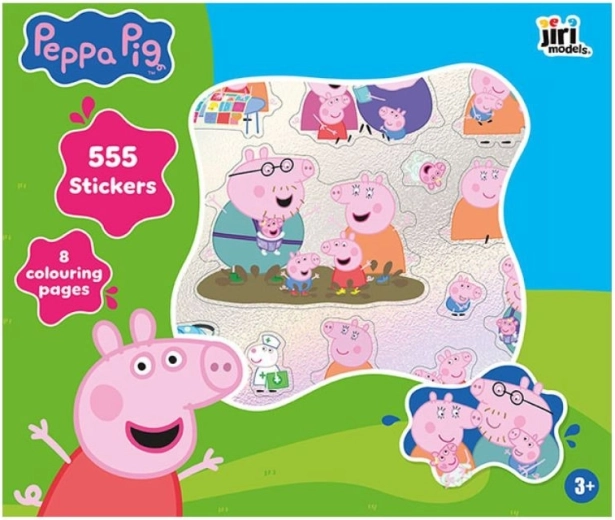 Świnka Peppa – zestaw kreatywny: 555 naklejek i 8 kolorowanek