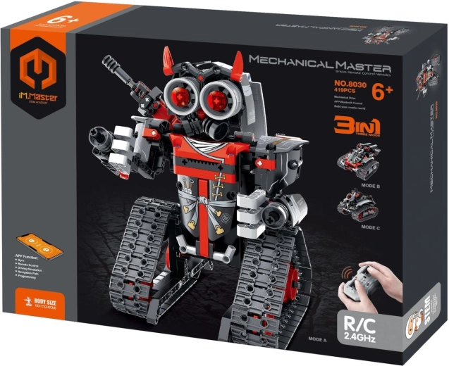 Klocki 3w1 programowalny robot RC na gąsienicach, 2,4 GHz, 432 elementy