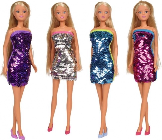 lalka Steffi Love Swap – błyszcząca sukienka zmieniająca kolor