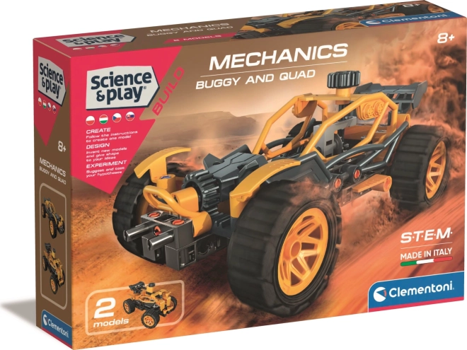 Clementoni Science & Play mechaniczne laboratorium – buggy i quad 2 w 1