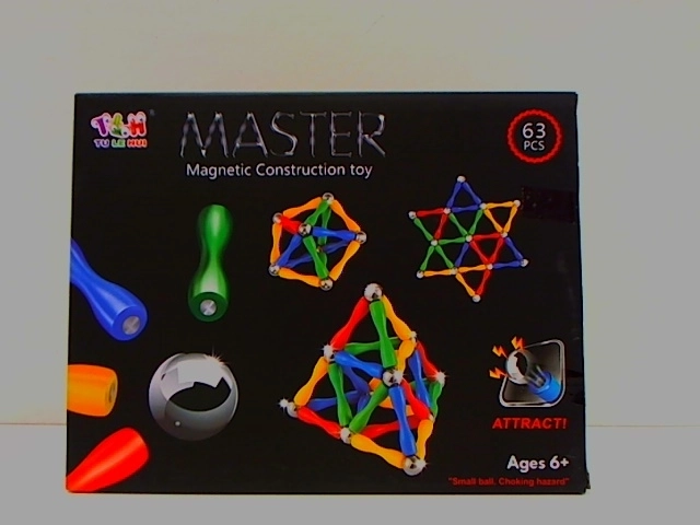 Magnetyczny zestaw konstrukcyjny BIGTOYS, 63 elementy