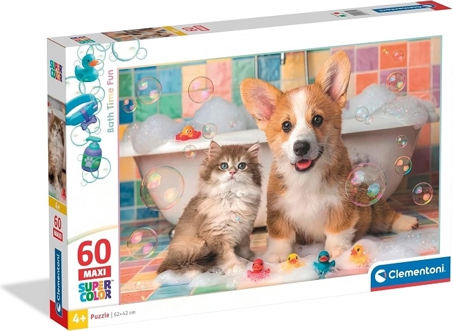 Clementoni maxi puzzle dla dzieci Bath time fun 60 elementów
