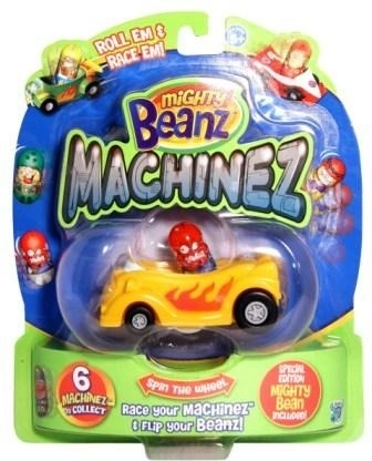 Mighty Beanz Machinez wyścigowy samochodzik z kolekcjonerską fasolką