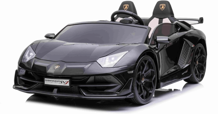Elektryczny samochodzik dla dzieci LAMBORGHINI Aventador SV, czarny, 12 V z pilotem